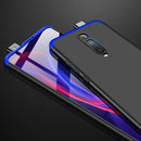 GKK Three Stage Splicing Full Coverage PC Case for Xiaomi Redmi K20(Black Blue)