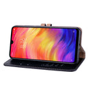 Business Style Oil Wax Texture Horizontal Flip Leather Case for Xiaomi Redmi Note7, with Holder & Card Slots & Wallet(Black)
