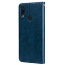 Business Style Oil Wax Texture Horizontal Flip Leather Case for XiaoMi RedMi Note7, with Holder & Card Slots & Wallet(Blue)