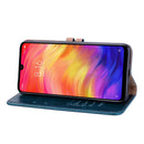 Business Style Oil Wax Texture Horizontal Flip Leather Case for XiaoMi RedMi Note7, with Holder & Card Slots & Wallet(Blue)