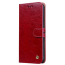 Business Style Oil Wax Texture Horizontal Flip Leather Case for Xiaomi Redmi Note7, with Holder & Card Slots & Wallet(Red)