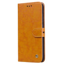 Business Style Oil Wax Texture Horizontal Flip Leather Case for Xiaomi Redmi Note7, with Holder & Card Slots & Wallet(Brown)