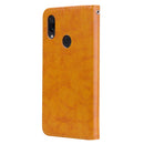 Business Style Oil Wax Texture Horizontal Flip Leather Case for Xiaomi Redmi Note7, with Holder & Card Slots & Wallet(Brown)