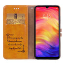 Business Style Oil Wax Texture Horizontal Flip Leather Case for Xiaomi Redmi Note7, with Holder & Card Slots & Wallet(Brown)