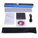 iScan01 Mobile Document Handheld Scanner with LED Display, A4 Contact Image Sensor(Blue)