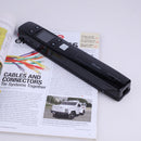 iScan02 Double Roller Mobile Document Portable Handheld Scanner with LED Display, Support 1050DPI / 600DPI / 300DPI / PDF / JPG / TF(Black)