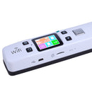iScan02 WiFi Double Roller Mobile Document Portable Handheld Scanner with LED Display, Support 1050DPI / 600DPI / 300DPI / PDF / JPG / TF(White)
