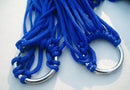 2 PCS Hanging Nylon Mesh Rope Hammock Sleeping Hanging Bed for Hiking / Camping / Outdoor Travel / Sports / Beach / Yard(Dark Blue)