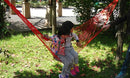 2 PCS Hanging Nylon Mesh Rope Hammock Sleeping Hanging Bed for Hiking / Camping / Outdoor Travel / Sports / Beach / Yard(Red)