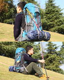 135cm Adjustable Portable Height Outdoor Aluminum Trekking Poles(Orange)