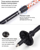 135cm Adjustable Portable Height Outdoor Aluminum Trekking Poles(Red)