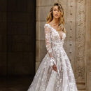 Women Sexy Lace Long Sleeve Evening Dress (Color:White Size:XL)