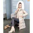 Mid-length Thickening Down Padded Jacket (Color:Champagne Size:M)