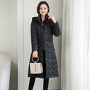 Mid-length Lightweight Down Padded Jacket (Color:Black Size:XXXL)