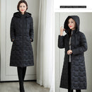 Mid-length Lightweight Down Padded Jacket (Color:Black Size:XXXL)