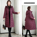 Mid-length Lightweight Down Padded Jacket (Color:Red Size:XL)