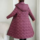 Mid-length Lightweight Down Padded Jacket (Color:Red Size:XL)