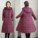 Mid-length Lightweight Down Padded Jacket (Color:Red Size:XXXL)