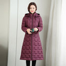 Mid-length Lightweight Down Padded Jacket (Color:Red Size:XXXL)