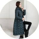 Mid-length Lightweight Down Padded Jacket (Color:Green Size:XXL)