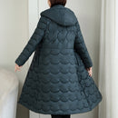 Mid-length Lightweight Down Padded Jacket (Color:Green Size:XXL)