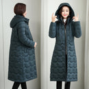 Mid-length Lightweight Down Padded Jacket (Color:Green Size:XXXL)