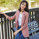 British Style Casual All-match Ladies Blazer (Color:Pink Size:M)