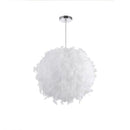 YWXLight 40cm Modern Pendant Light Romantic Ball Shape PVC Feather Hanging Lamp E27/E26 220V For Bedroom Dinning Living Room (Cold White)