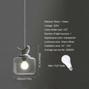 YWXLight Nordic Modern Hanging Lamp Transparent Birdcage Glass Pendant Light LED E27 Ceiling Light Perfect for Kitchen Dining Room Bedroom (Wram White)