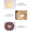 YWXLight Creative Garden Hemp Ball Pendant Light Rattan Art Linen Thread Bird Nest Ball LED Hang Lamp (Brown)