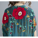 Summer V-Neck Loose Bohemian Print Long Dress For Ladies