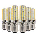 6 PCS YWXLight BA15D 7W AC 220-240V 152LEDs SMD 3014 Energy-saving LED Silicone Lamp (Warm White)