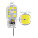 10 PCS YWXLight AC 220-240V G4 3W 12LEDs 2835SMD LED Dimmable Double Needle Transparent Peanut Lamp(Cold White)