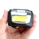 YWXLight COB LED headlight mini headlight outdoor camping hiking fishing light Power supply powered by 3xAAA battery