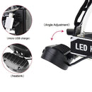 YWXLight waterproof XML-T6 COB 8LED headlight outdoor headlights USB charging rechargeable headlights red light
