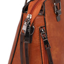 4 in 1 Crazy Horse Texture PU Leather Shoulder Bag Ladies Handbag Messenger Bag with Tassel (Black)