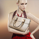5 in 1 Diamond Texture PU Shoulder Bag Printed Flower Ladies Handbag Messenger Bag (Black)