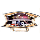 5 in 1 Diamond Texture PU Shoulder Bag Printed Flower Ladies Handbag Messenger Bag (Gold)