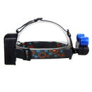 YWXLight 2000 Lumens Adjustable Brightness Rechargeable 3 Modes LED Headlights (Blue)