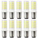 10 PCS YWXLight BA15D 5W 2835SMD 51LEDs Ceramics Light LED Corn Light, AC 220-240V (Cool White)