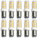 10 PCS YWXLight BA15D 5W 2835SMD 51LEDs Ceramics Light LED Corn Light, AC 220-240V (Warm White)