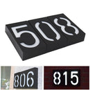 YWXLight 0.36W Solar Powered Wall Mount 6 LEDs Lighting Doorplate Lamp House Number Porch Lights with Solar Pannel(2)