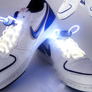 YWXLight 1 Pair 2W 80cm Glow Shoelaces LED Sport Shoe Laces Glow Stick Flashing Neon Luminous (White Light)