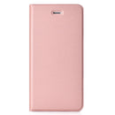 Ultra-thin Pressed Magnetic Card TPU+PU Leather Case for iPhone X / XS, with Card Slot & Holder (Rose Gold)