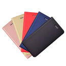 Ultra-thin Pressed Magnetic Card TPU+PU Leather Case for iPhone X / XS, with Card Slot & Holder (Rose Gold)