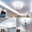 YWXLight E12 LED Bulbs, 8W LED Candelabra Bulb 70 Watt Equivalent, 700lm, Decorative Candle Base E27 Corn Non-Dimmable LED Chandelier Bulbs LED Lamp 4PCS (Cold white)