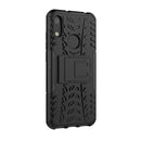 Tire Texture TPU+PC Shockproof Phone Case for Huawei Honor 8A / Y6 2019, with Holder (Black)