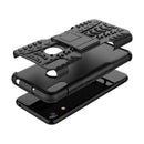 Tire Texture TPU+PC Shockproof Phone Case for Huawei Honor 8A / Y6 2019, with Holder (Black)