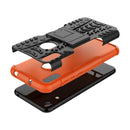 Tire Texture TPU+PC Shockproof Phone Case for Huawei Honor 8A / Y6 2019, with Holder (Orange)