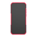 Tire Texture TPU+PC Shockproof Phone Case for Huawei Honor 8A / Y6 2019, with Holder (Pink)